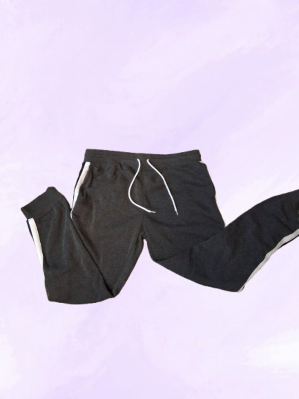 Southpole Men's pinstripe sweatpants sweats in dark gray and white size 2XL.